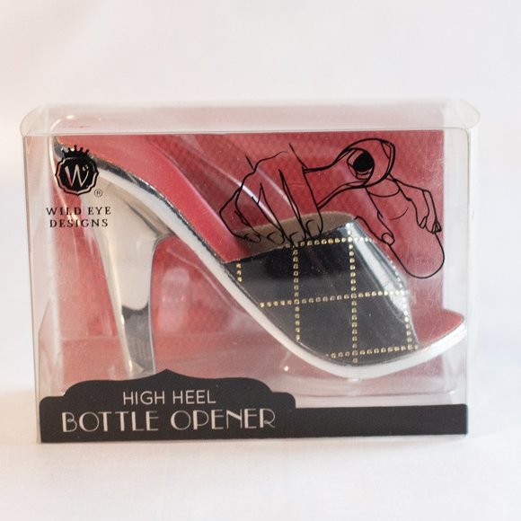 Wild Eye Designs Black Decorative High Heel Bottle Opener, New in Box - Picture 1 of 2
